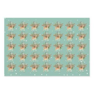 Cute Bambi on Green Background   Sheets
