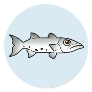 Cute Barracuda Classic Round Sticker