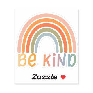 Cute Be Happy Be Kind Rainbow-Cut Vinyl Stickers