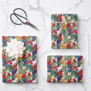 Cute beach parrots tropical pattern   sheets