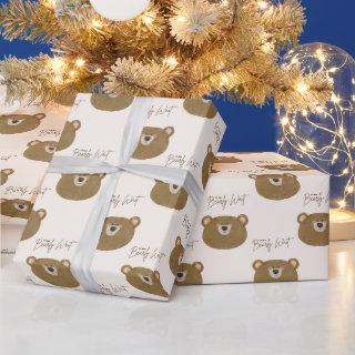 Cute Bear We Can Bearly Wait Gender Baby Shower