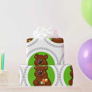 Cute Bear with Ice Cream Cone Fun Animal