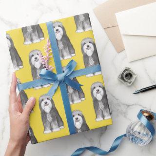 Cute Bearded Collies Pattern