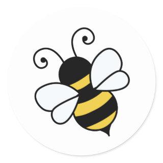 Cute bee classic round sticker