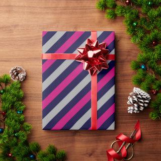 Cute Black Blue Gray Striped Pattern