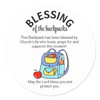 Cute Blessing of the backpacks gift tags