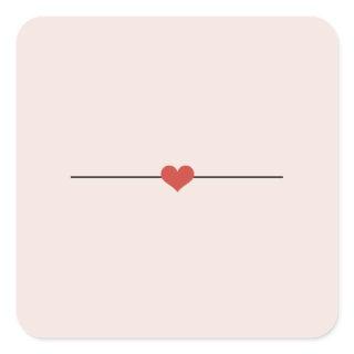 Cute blush pink blank square sticker