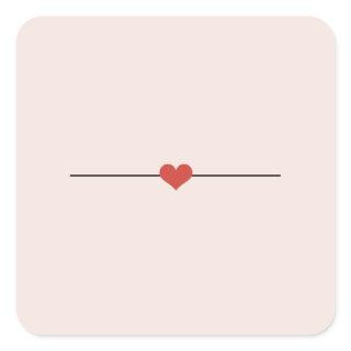 Cute blush pink blank square sticker