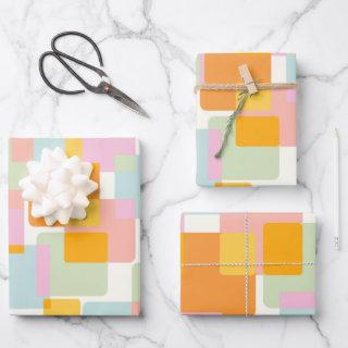 Cute Boho Retro Pastel Geometric Shape Art  Sheets