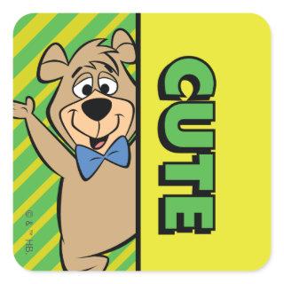 Cute Boo-Boo Bear Square Sticker