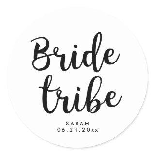 Cute Bride Tribe Classic Round Sticker
