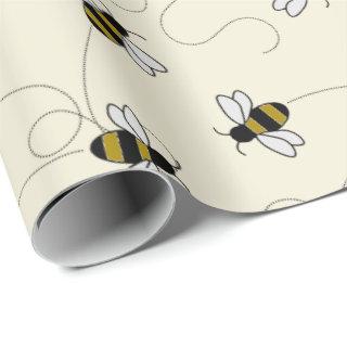 Cute Bumblebee Cartoon Cartoon Killer Bee Pattern