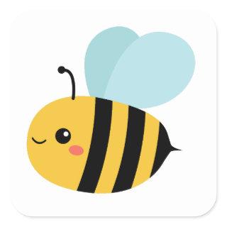 Cute Bumblebee Square Sticker