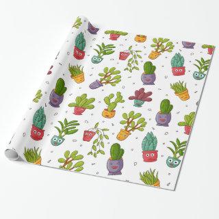 Cute Cactus Nature Succulents Pattern