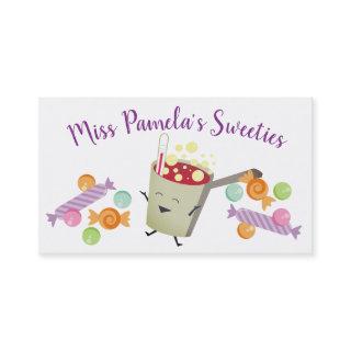 Cute candy making boiling sugar business card