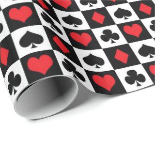 Cute card suit pattern casino party gambling