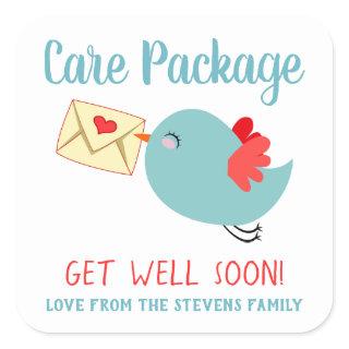 Cute Care Package Square Sticker
