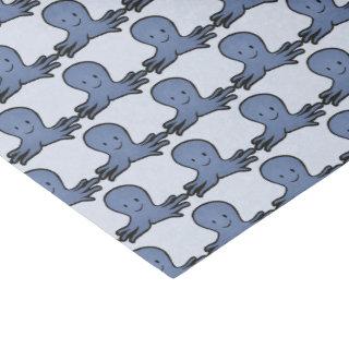 Cute Cartoon Blue Octopus Pattern Tissue Paper