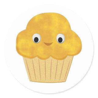 Cute Cartoon Corn Muffin Classic Round Sticker