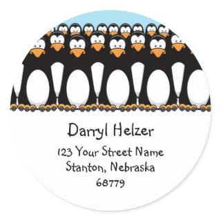 Cute Cartoon Penguins Fun Address Labels