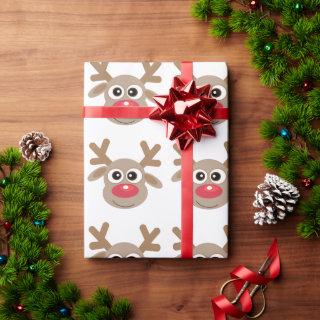 Cute Cartoon Reindeer Pattern Fun White