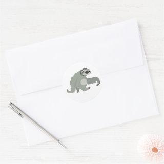 Cute Cartoon Sloth in a Hurry Sticker