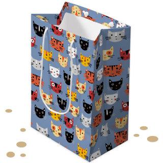 Cute Cat Pattern Medium Gift Bag