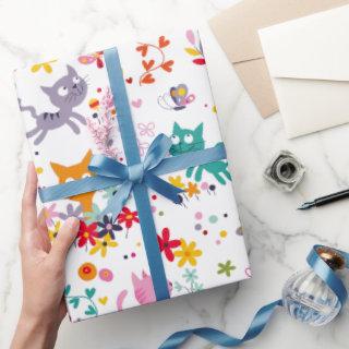 Cute Cats and Flower Fun