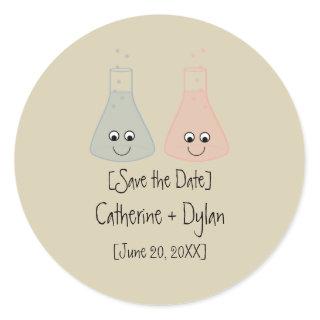 Cute Chemistry Save the Date Stickers