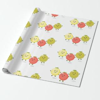 Cute cherry tomatoes cartoon illustration