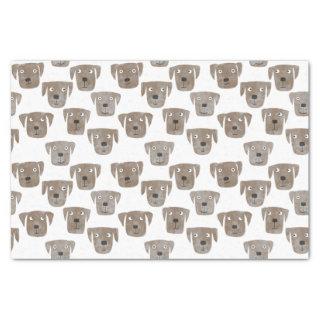 Cute Chocolate Labrador Retriever Dog Pattern Tissue Paper