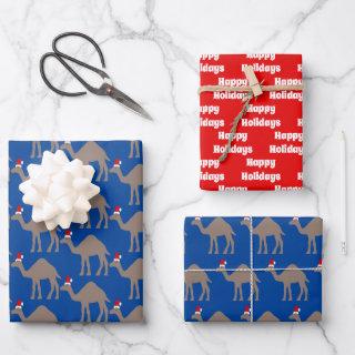 Cute Christmas Camel Custom Message  Sheets