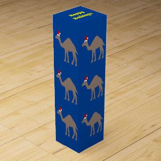 Cute Christmas Camel Custom Wine Box