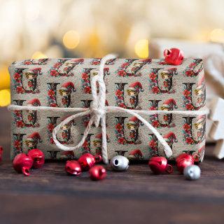 Cute Christmas Elf Festive Letter U