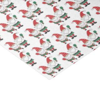 Cute Christmas Gnomes Playing Pickleball Tissue Paper