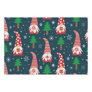 Cute Christmas Gnomes with trees and snowflakes   Sheets