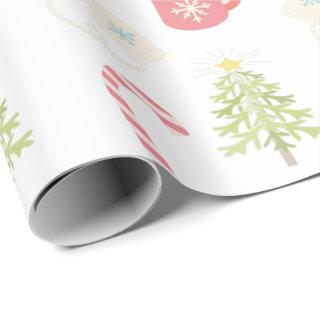 Cute Christmas Holiday Pattern White