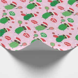 Cute Christmas Pickles on light pink