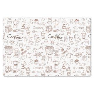 Cute Coffee Pattern Tissue Paper