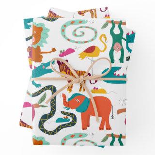 Cute Colorful Abstract Animals Kids Pattern  Sheets