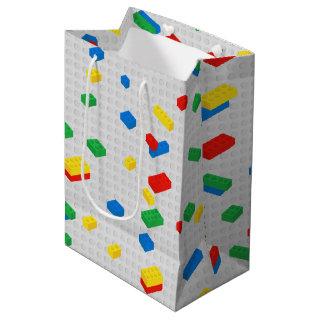 Cute Colorful Bricks Building Blocks Kids Pattern Medium Gift Bag