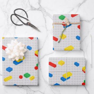 Cute Colorful Bricks Building Blocks Kids Pattern  Sheets