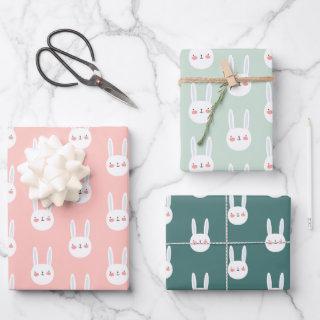Cute Colorful Bunny White Rabbit Pastel Color  Sheets
