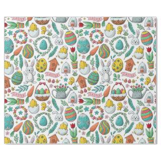 Cute Colorful Eggs Bunny Spring Pattern Easter