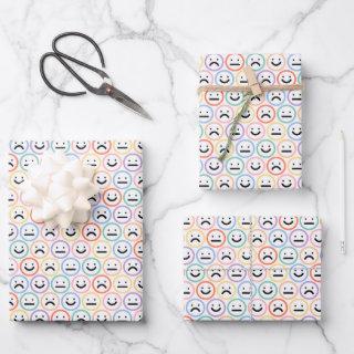 Cute Colorful Face Emoticon Pattern  Sheets