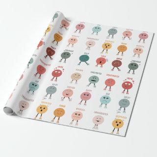 Cute Colorful Feelings Emotions Faces Chart