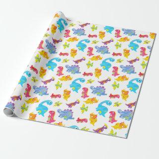 Cute Colorful Funny Unisex White Baby Dinosaur