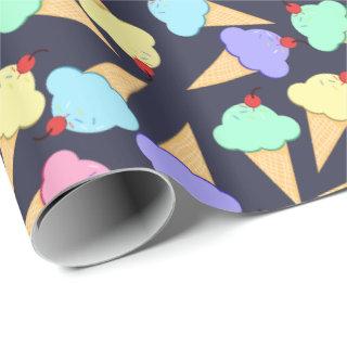 Cute Colorful Ice Cream Pattern