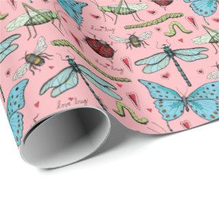 Cute Colorful Love Bug Insects Pink