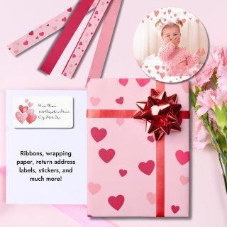 Cute Colorful Pink and Red Hearts